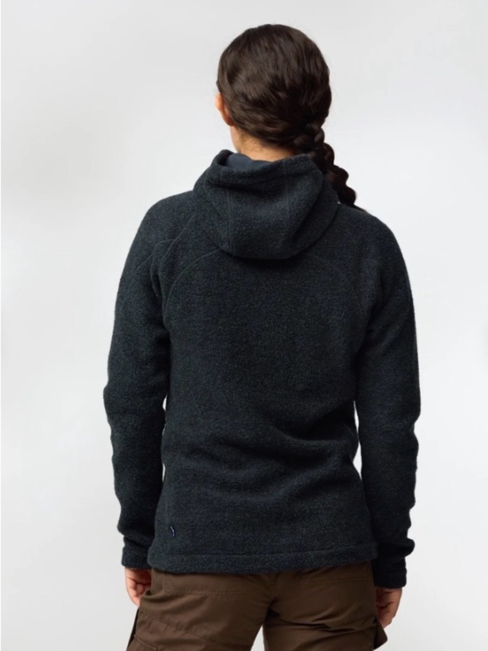Fjallraven Charcoal Hooded Wool-Blend Zip Jacket - Picture 3 of 8
